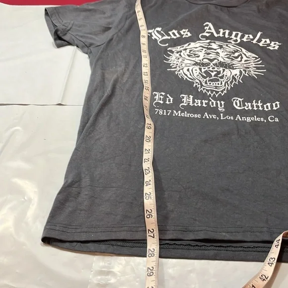 Ed hardy GRAY T SHIRT WHITE TIGER GRAPHICS ED HARDY TATTOO Los Angeles CA Large - Picture 5 of 9